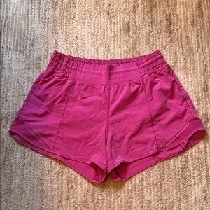 Lululemon Hotty Hot High-Rise short 4” Sonic Pink